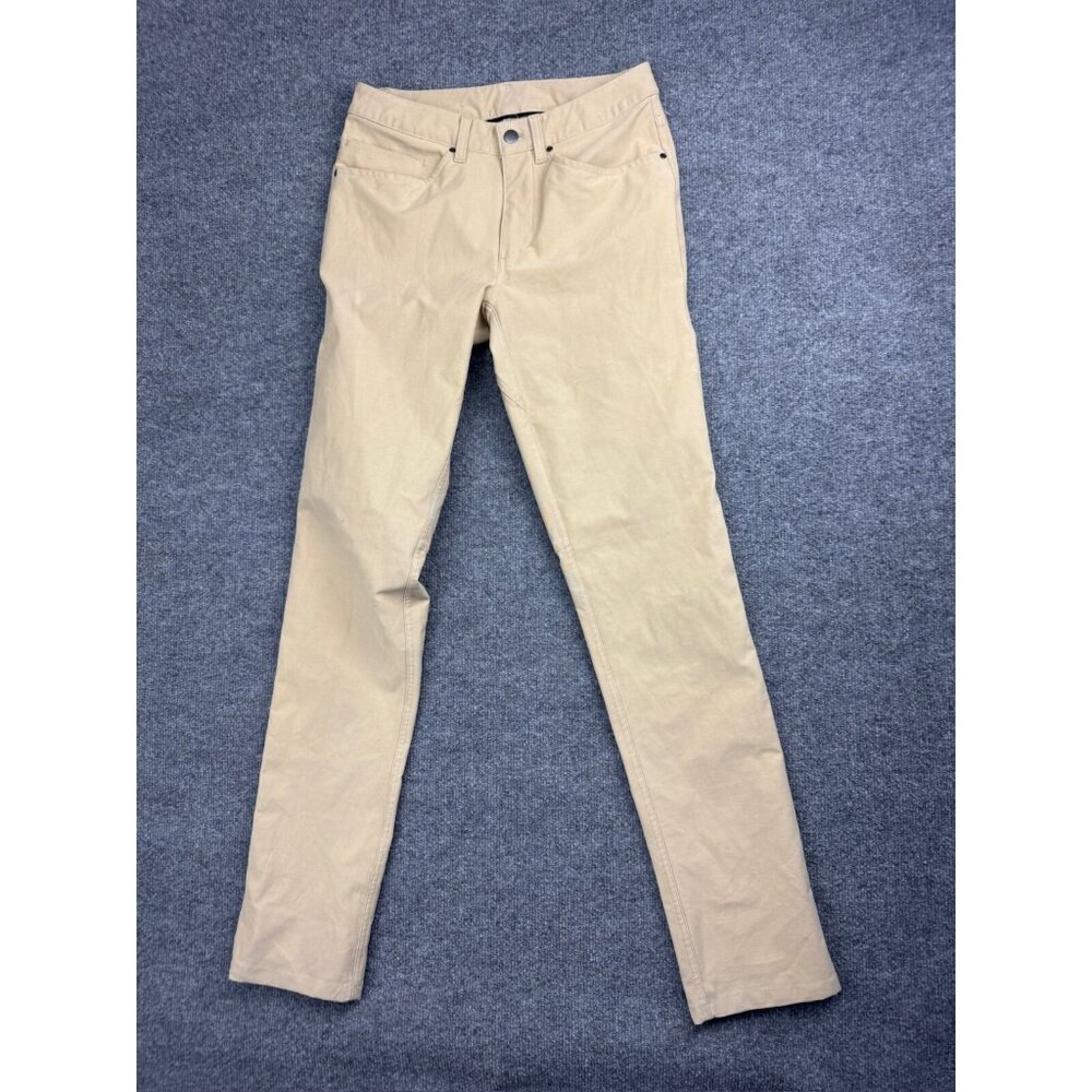 Lululemon ABC Pants Men's 28 Cream Tan Classic Fit Utilitech Straight Leg Chino